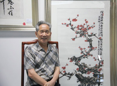 理勤功國畫“紅梅”賀一得閣書畫城開業