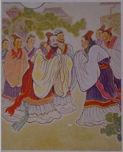濮陽(yáng)龍碑浮雕八故事之孔子在衛(wèi)